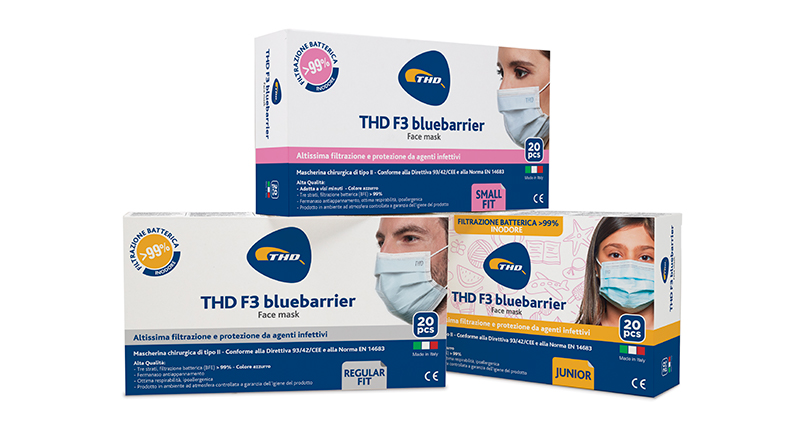 THD Face Mask F3 bluebarrier 